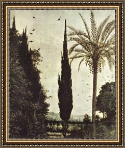 St Wolfgang Altarpiece Circumcision Framed Paintings - The Ghent Altarpiece Adoration of the Lamb [detail top] by Jan van Eyck